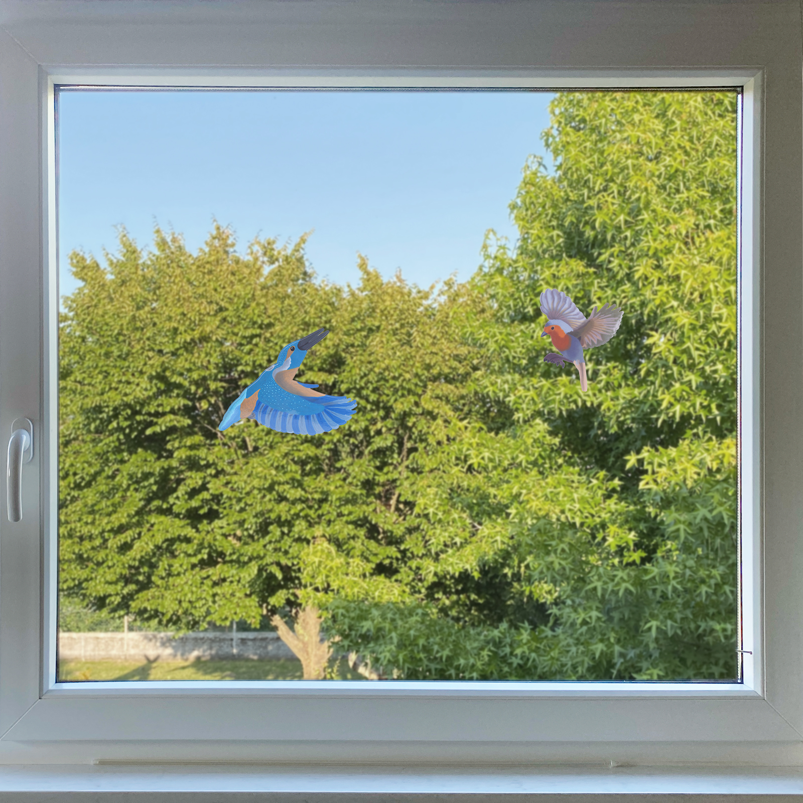 Halten sich viele Vögel bei Ihnen im Garten auf ist es sehr wahrscheinlich, dass ein Vogel gegen Ihre scheibe fliegt. 