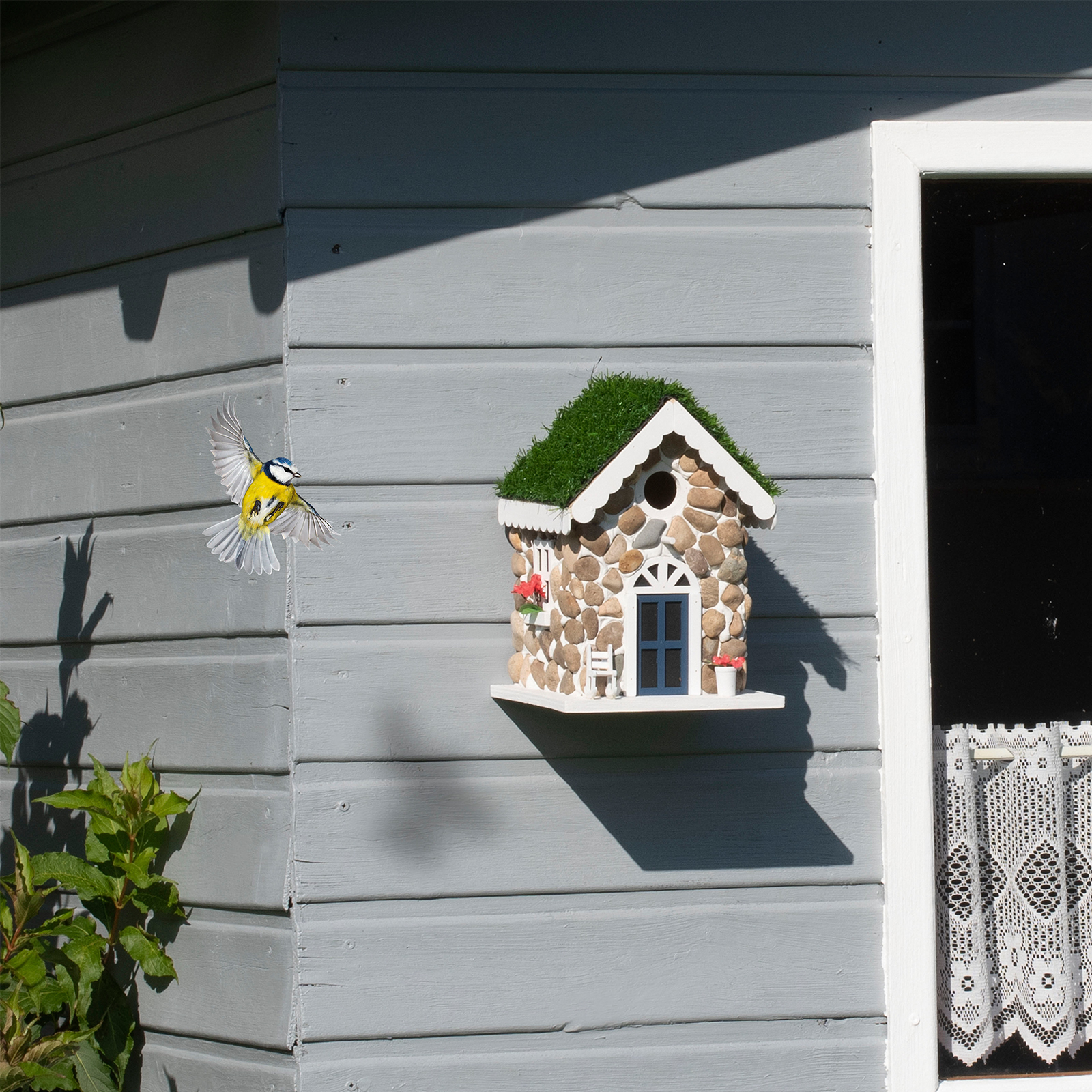 Nichoir en Forme de Maison en Pierre
