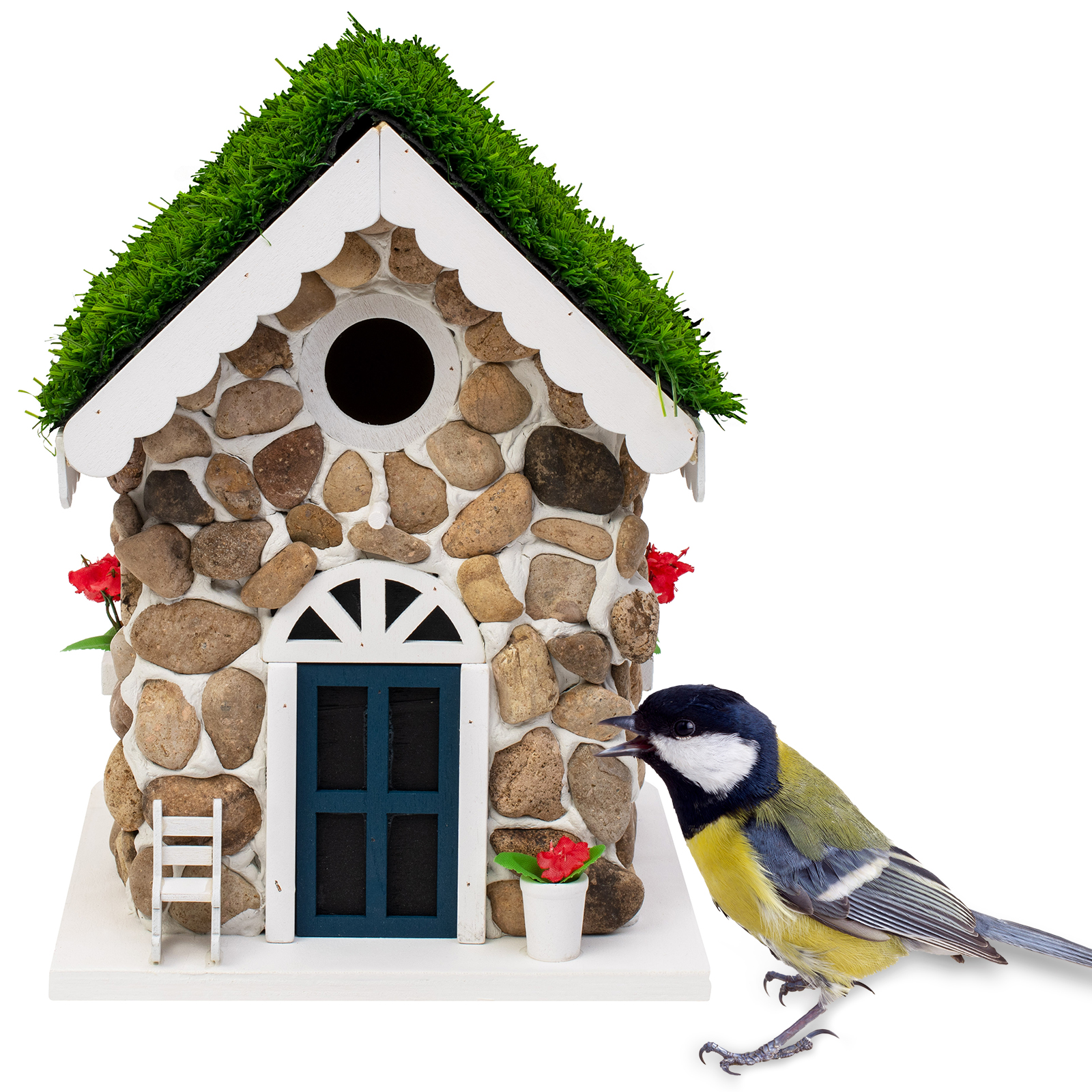 Nichoir en Forme de Maison en Pierre