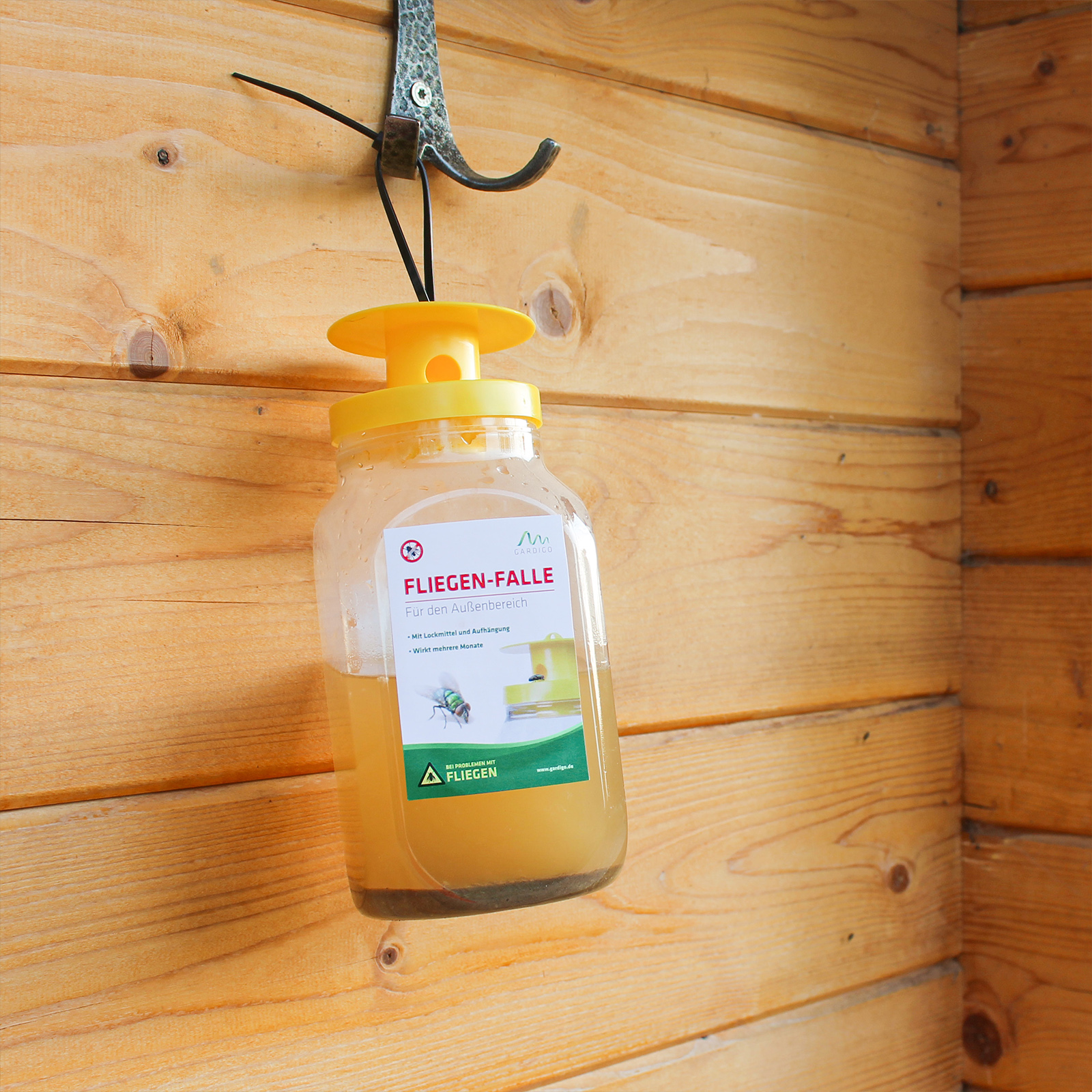 Sie können die Fliegen-Falle auch präventiv einsetzen um Ihren Lieblingsplatz vor den nervigen Insekten zu schützen.
