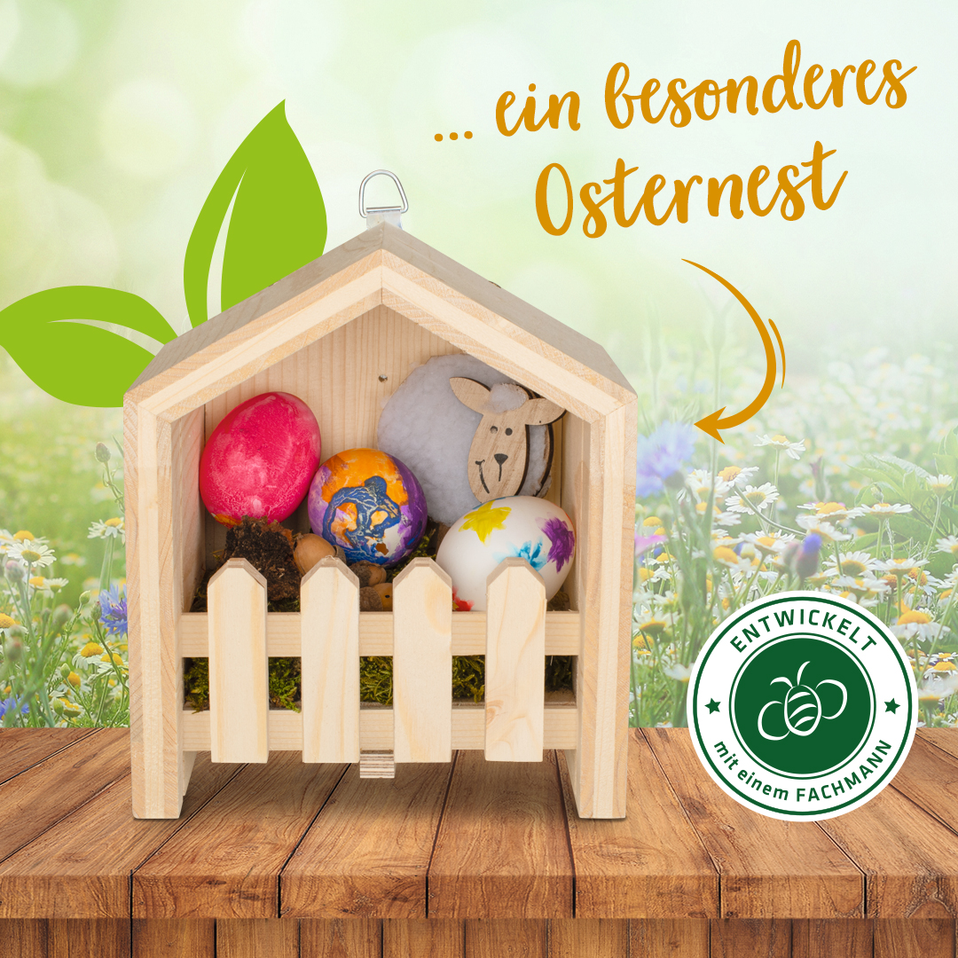 Bauen Sie ein niedliches Osternest oder basteln Sie ein alles, was Ihnen in den Sinn kommt. 