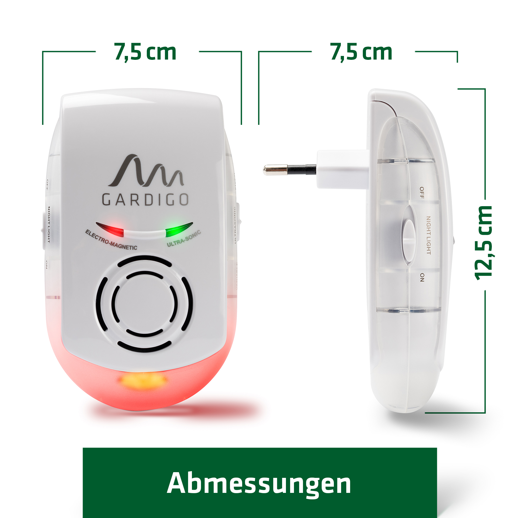 Abmessungen: 7,5 x 12,5 x 7,5 cm