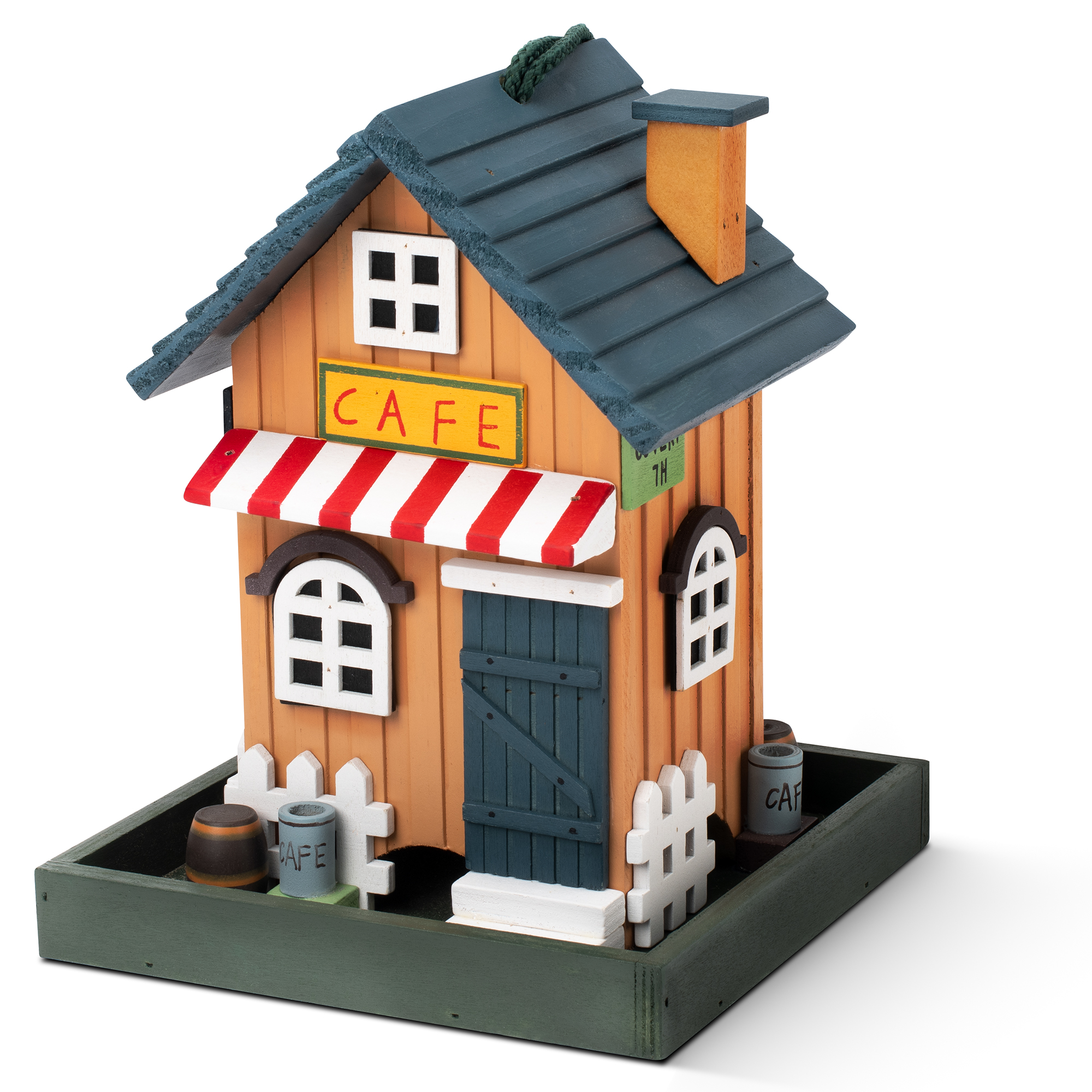  Vogel-Futterhaus Café | Silo-Bauweise | Deko-Vogelhaus