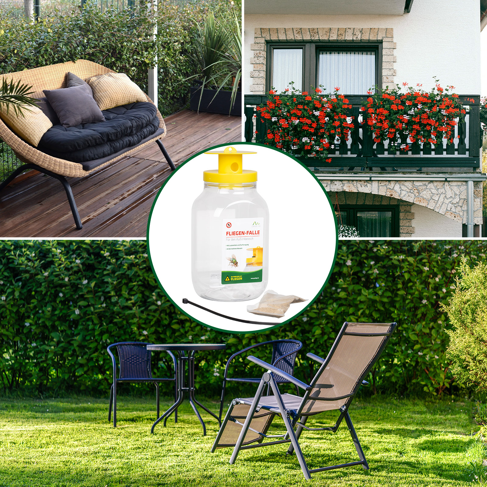 Schmeißfliegen können wirklich lästig sein besonders wenn man es sich gerade im Garten oder auf dem Balkon gemütlich macht.