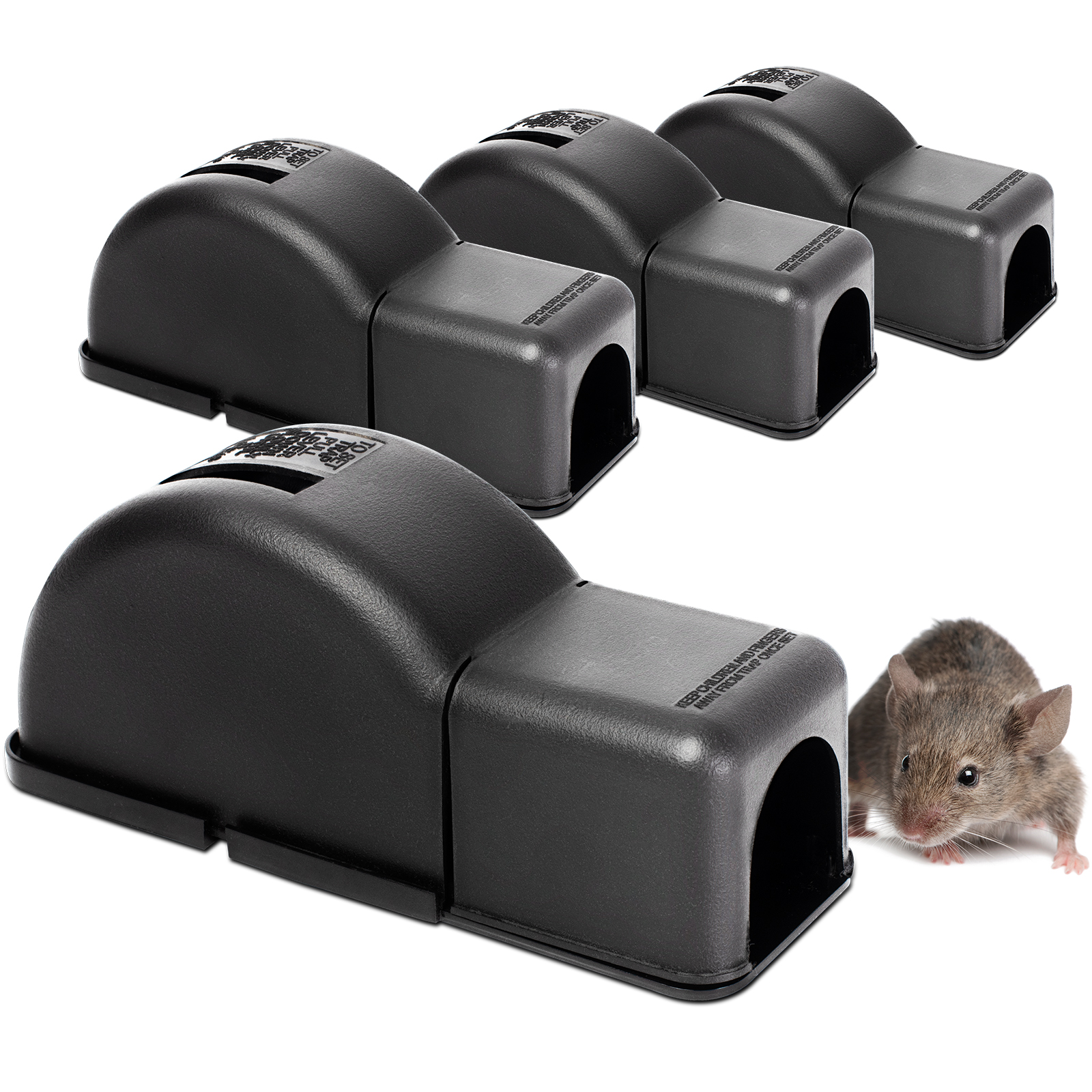 Maus-Weg-Falle 2.0 | hygienische & diskrete Mausefalle | 4er Set