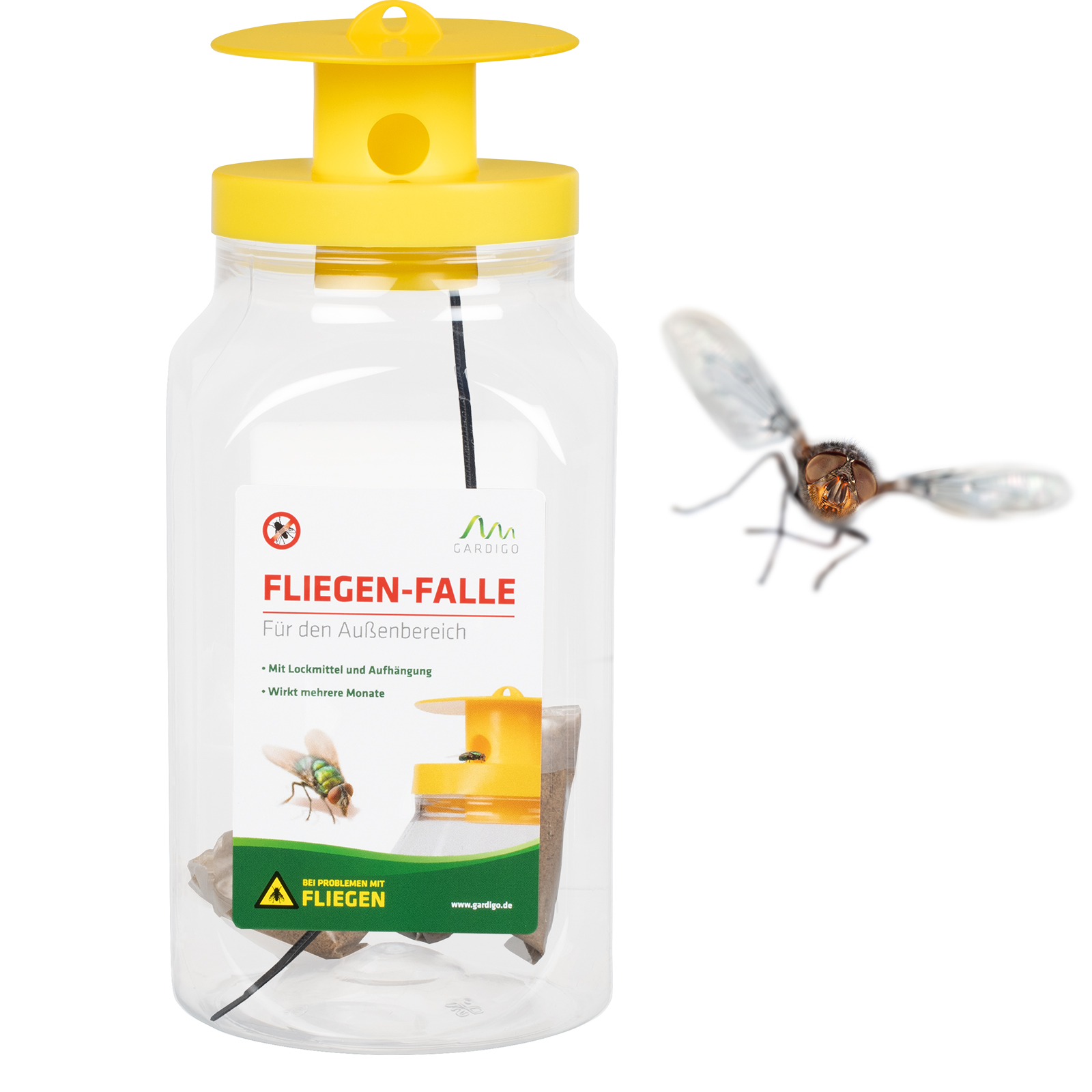 Monitoring Falle gegen Fliegen inklusive Kabelbinder zum Aufhängen.